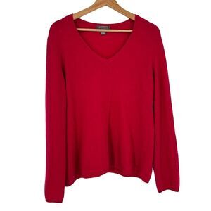 Charter Club 2-ply Cashmere Sweater Flaw Bright Pink Size XL V-neck‎